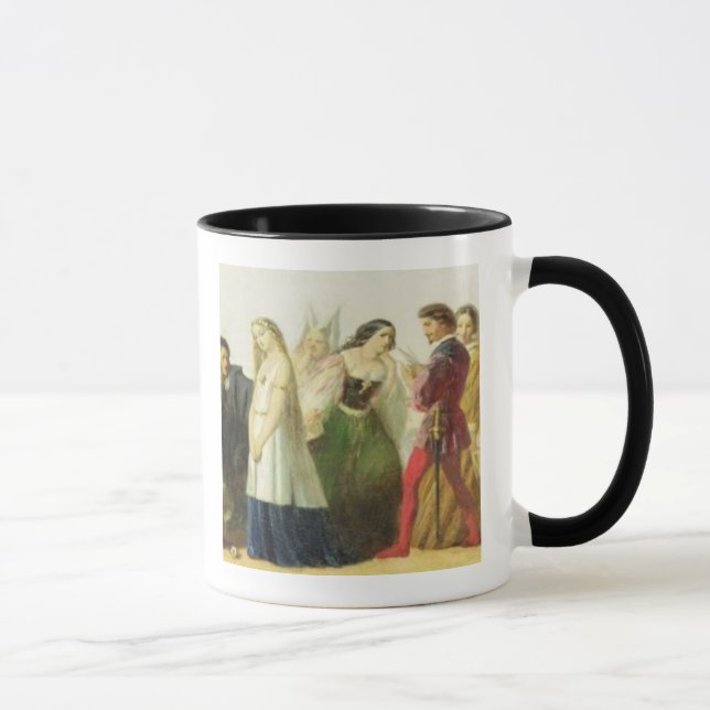 Taza Procesión de caracteres de Shakespeare (aceite (Derecha)