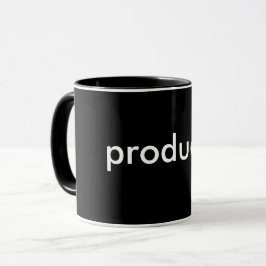 Taza Productor en letras intrépidas