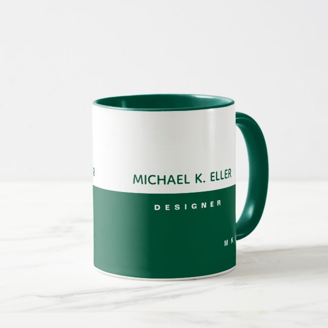 Taza Profesión Combinación con Nombre - Diseñador (Anverso derecho)