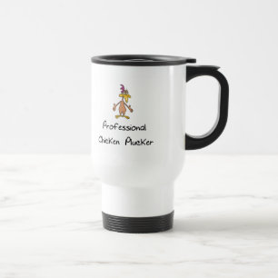 Taza profesional divertida de la desplumadora del
