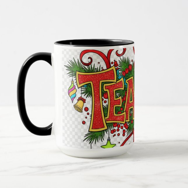 Taza Profesionales festivos lindos - Maestros (Izquierda)