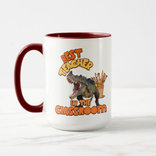 Taza Profesor de Arte de Dinosaurio Divertido Aula Crea