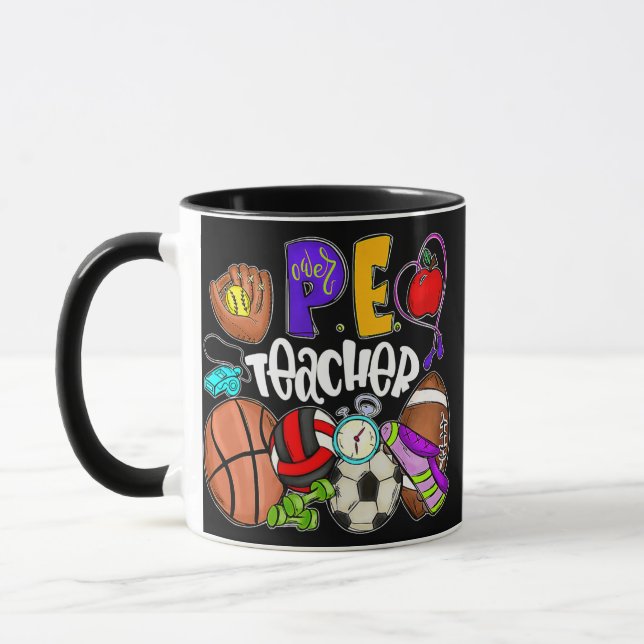 Taza Profesor de Educación Física Graciosa de vuelta (Izquierda)