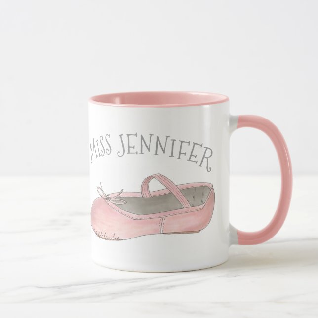 Taza Profesor de estudio de danza de zapatos de ballet  (Derecha)