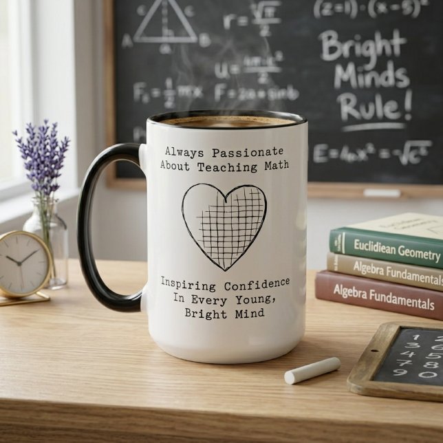 Taza Profesor de Matemáticas Apasionado: Inspirando Men (Subido por el creador)