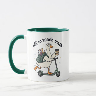 Taza Profesor de matemáticas Funny Goose listo para ens