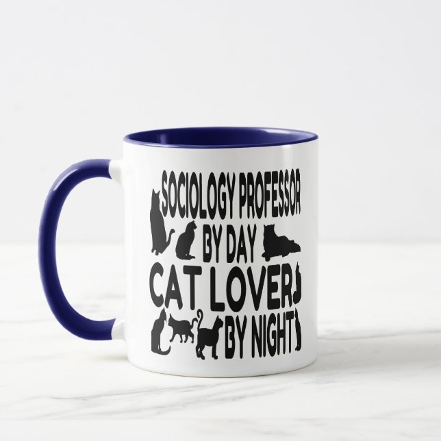 Taza Profesor de Sociología de Cat Lover (Izquierda)