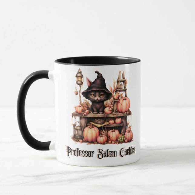 Taza Profesor gato negro Salem Cackles Halloween (Izquierda)