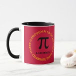 Taza Profesor Of Mathematics, celebra el pi<br><div class="desc">En esta taza es el símbolo griego para el pi y los números de pi son 3, 141592653 con una lectura circular de la frontera, "allí son bastantes pi a circundar, celebran el pi!". El pi es un coeficiente maravilloso y lo tiene es poseer día especial para celebrar el 14...</div>