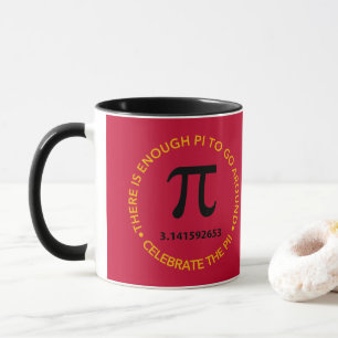 Taza Profesor Of Mathematics, celebra el pi