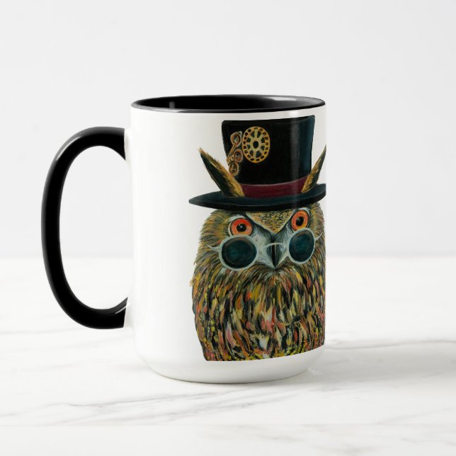 Taza Profesor Owl El Científico Aviar Dapper (Izquierda)