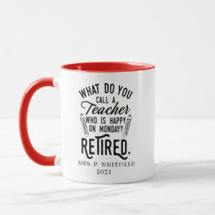 Taza Profesor retirado Jefe de Personalizado de Jubilac