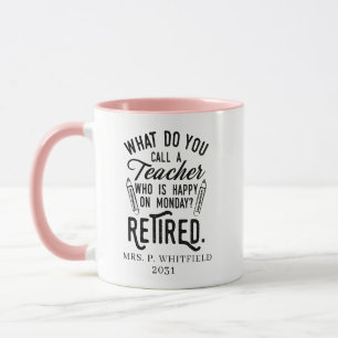 Taza Profesor retirado Jefe de Personalizado de Jubilac
