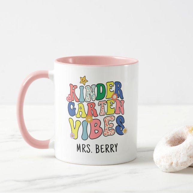 Taza Profesor Retro de Vibes de Infantil (Con donut)