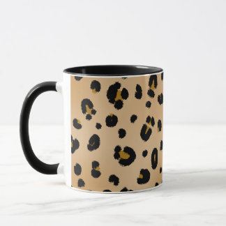 Taza Profesor rosado de Apple del estampado leopardo
