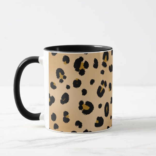 Taza Profesor rosado de Apple del estampado leopardo (Izquierda)