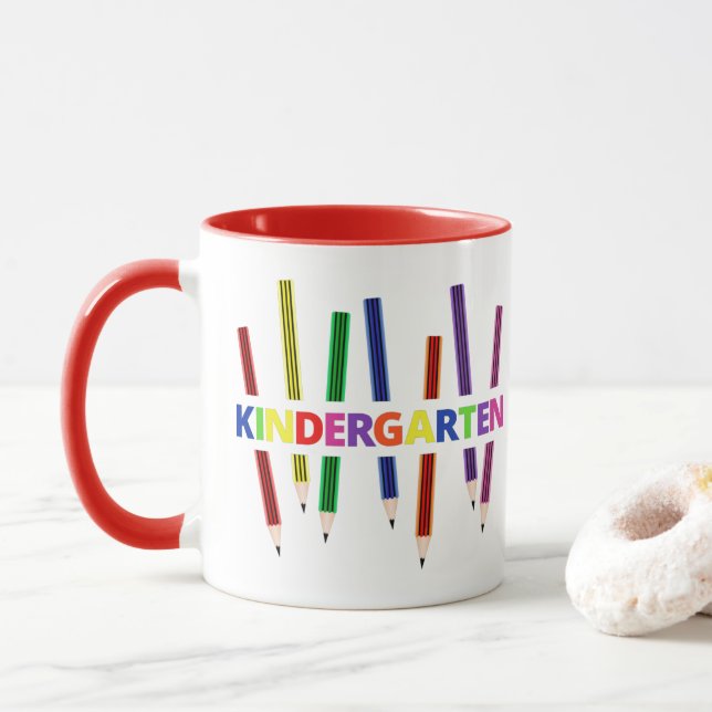 Taza Profesora de guardería Pencils (Con donut)