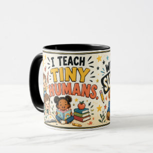 Taza Profesora de jardín de infancia divertida, superpo