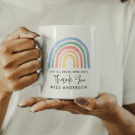 Taza Profesora moderna de acuarela arcoíris gracias reg<br><div class="desc">Un maestro de arco iris acuático moderno gracias regalo. Eres mi profesor de héroe. No todos los héroes llevan gorras. Un regalo encantador y bonito.</div>