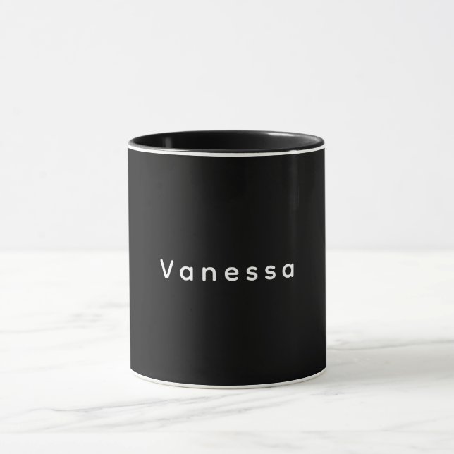 Taza Professional classical plain name custom black (Centro)