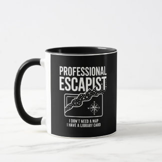 Taza Professional Escapist Library Card Coffee Mug