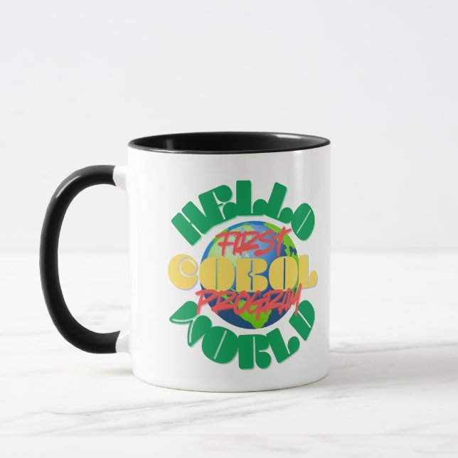 Taza Programa Hola Mundo de Cobol (Izquierda)