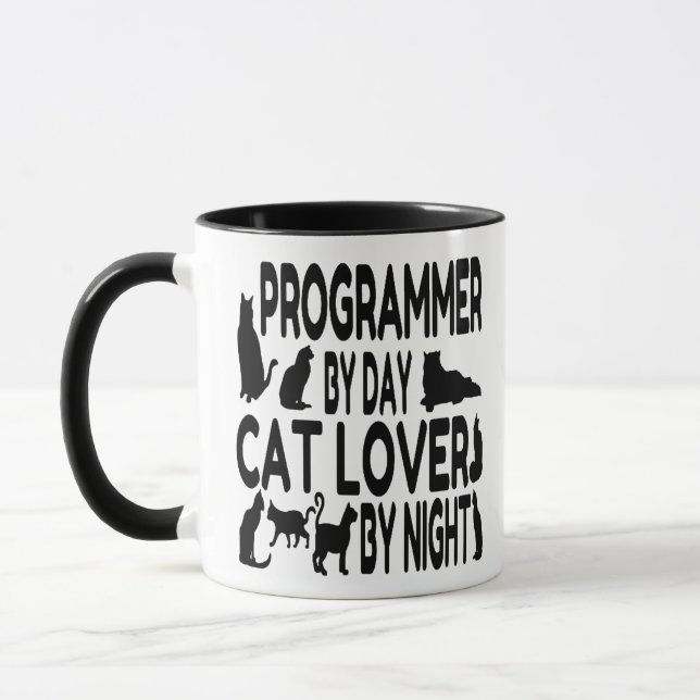 Taza Programador de Cat Lover (Izquierda)