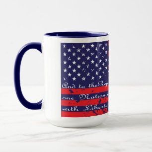 Taza Promesa de Allegiance Bandera de los Estados Unido