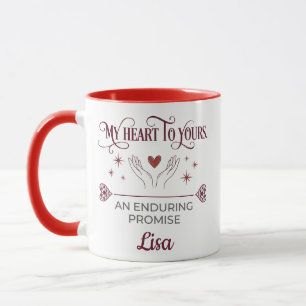 Taza Promesa Romántica Personalizada Nombre Personaliza