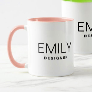 Taza Promoción de negocio Añade tu nombre a dos tonos r