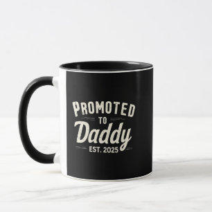 Taza Promocionado a Daddy Est. 2025 Día del padre