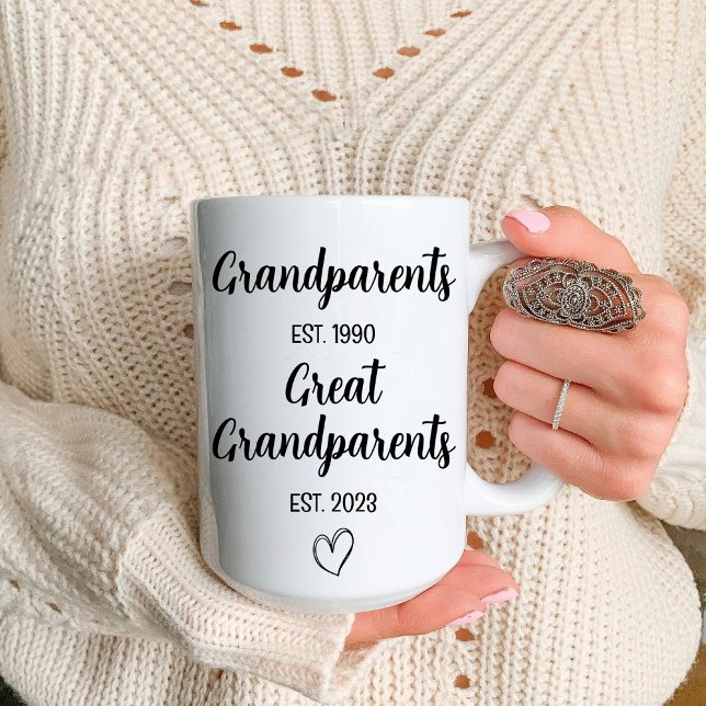 Taza Promocionado A Los Abuelos | Invitación de embaraz (Promoted To Grandparents | Pregnancy Announcement Mug)