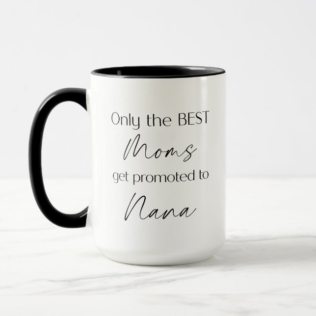 Taza Promocionado a Nana | Regalo de la abuela | Nueva  (Izquierda)