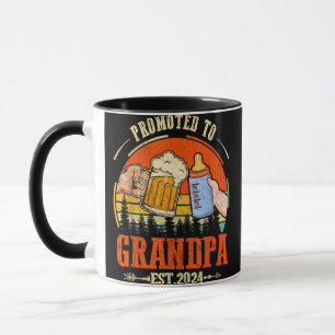 Taza Promocionado al abuelo Est 2024 Día de los Padres