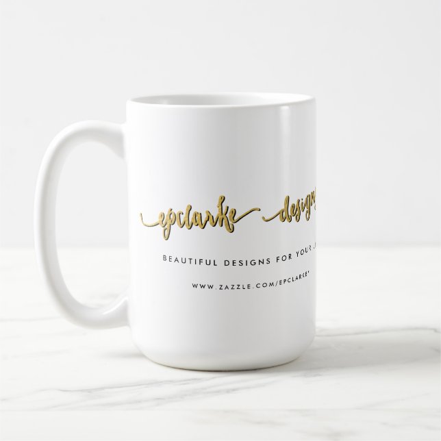 Taza promocional del logotipo de encargo del (Izquierda)