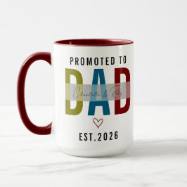Taza Promoted to Dad Personalized Photo | First Father