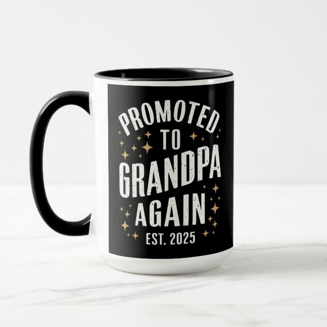 Taza Promovido al abuelo de nuevo 2025 pronto (Izquierda)