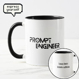 Taza Prompt engineer minimalist quote
