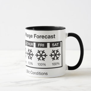 Taza Pronóstico feliz del esquiador