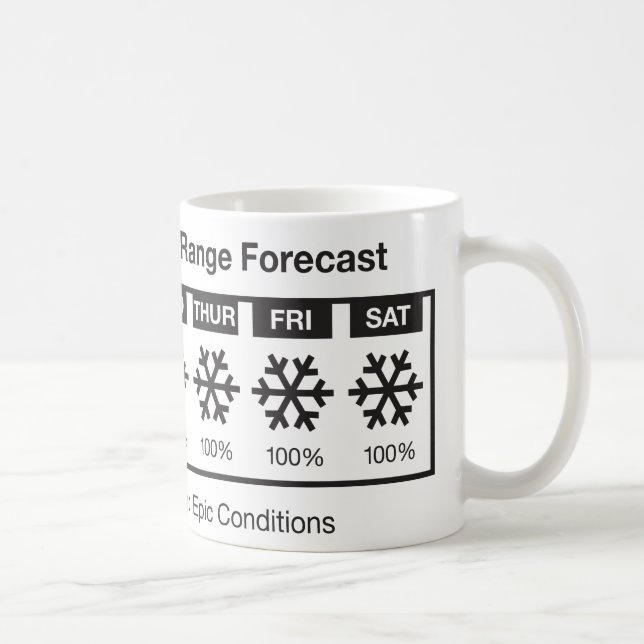 Taza Pronóstico feliz del esquiador (Derecha)
