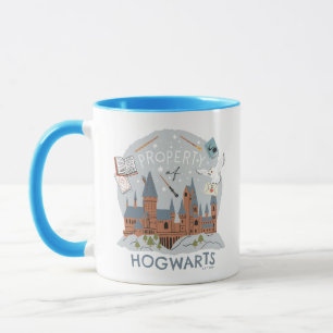 Taza Propiedad de la caricatura gráfica de Hogwarts