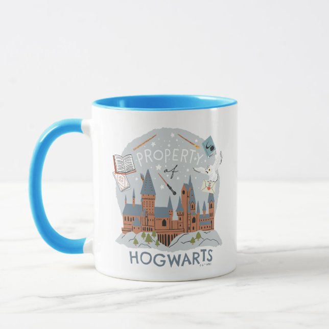 Taza Propiedad de la caricatura gráfica de Hogwarts (Izquierda)