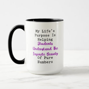Taza Propósito de la vida Infinita Belleza Números Puro