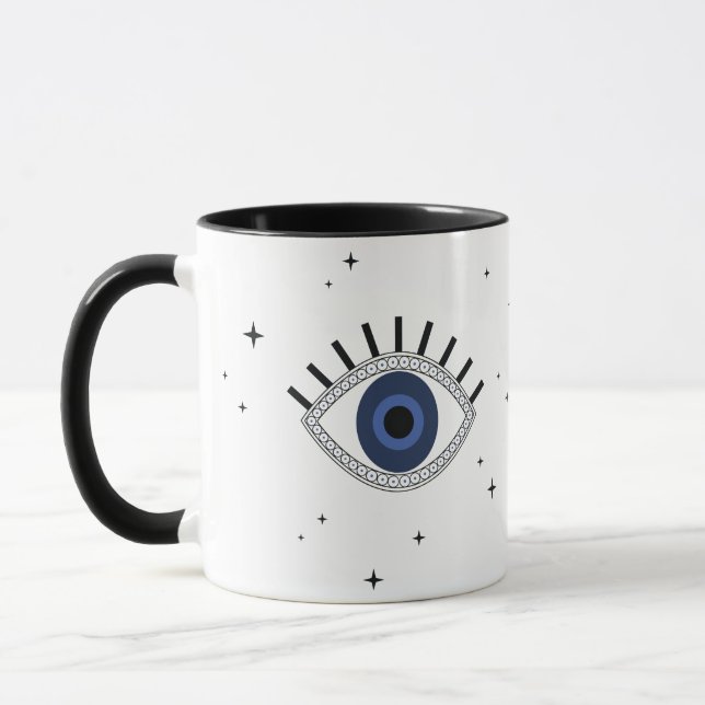 Taza Protección de ojos azules buena suerte amuleto mág (Izquierda)