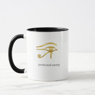Taza Protect Your Energy Horus Eye Egyptian Symbol Desi