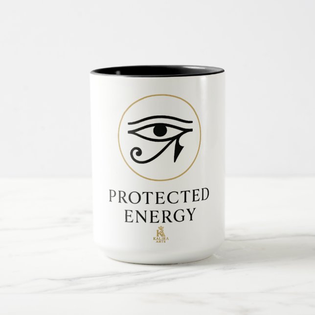 Taza Protected Energy – Minimal Eye of Horus Symbol | (Centro)