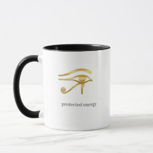 Taza Protege Tu Energía Ojo de Horus Símbolo Egipcio De