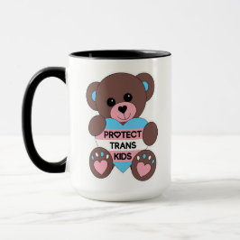 Taza Proteger a los niños transexuales Bandera del Orgu