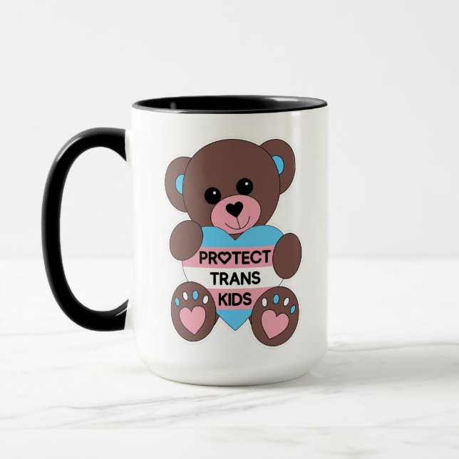 Taza Proteger a los niños transexuales Bandera del Orgu (Izquierda)