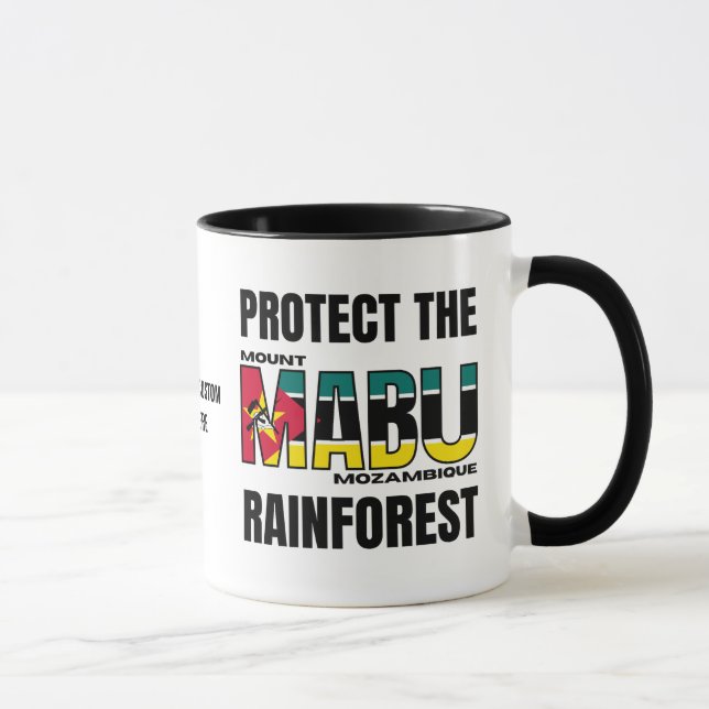 Taza Proteger la bandera de Mozambique del MONTE MABU R (Derecha)